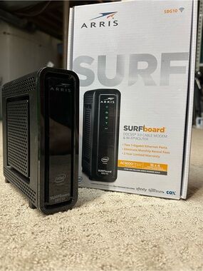 ARRIS SURFboard SBG10 Black Cable Modem & Wi‑Fi Router